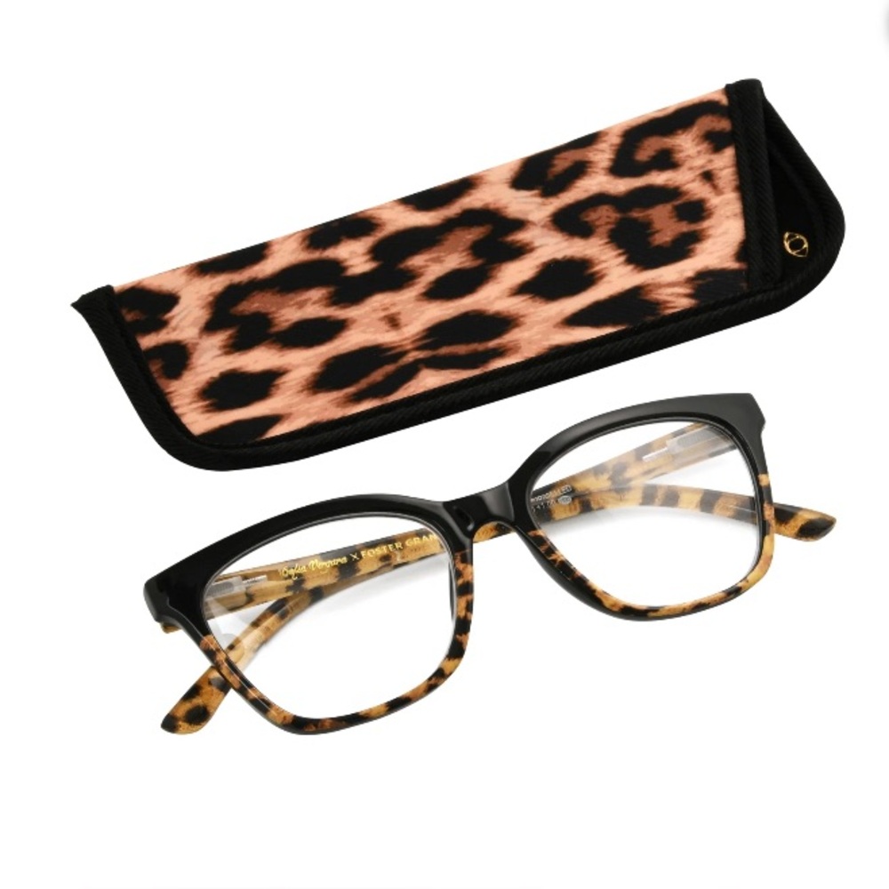 NWT Sofia Vergara X Foster Grant Fashion Readers with Soft Carrying Case +1.50